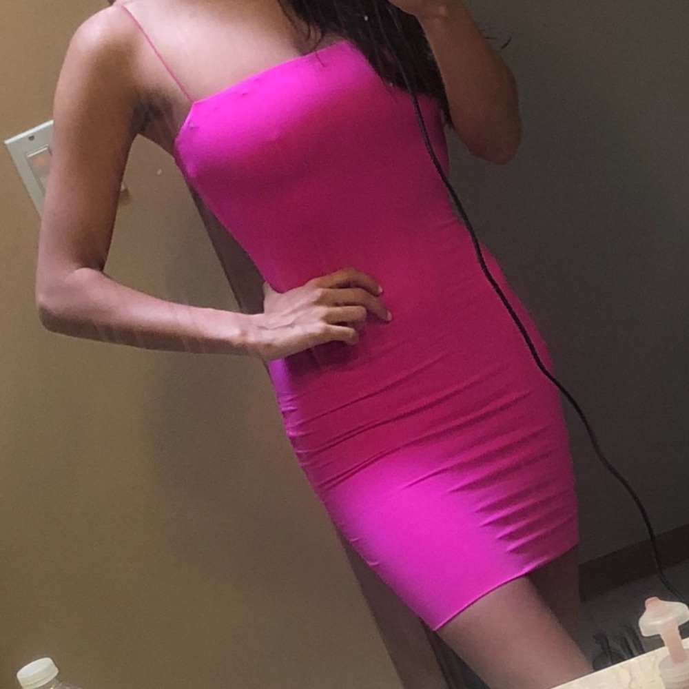 Hot pink dress